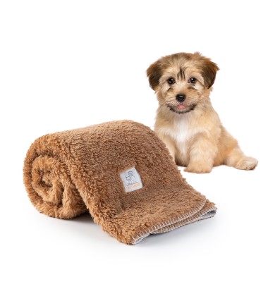 2 Tone PV Faux Fur Couch Cover Protector Bedding Waterproof Designer Soft Reversible Puppy Private Label Pet Dog Sherpa Blanket