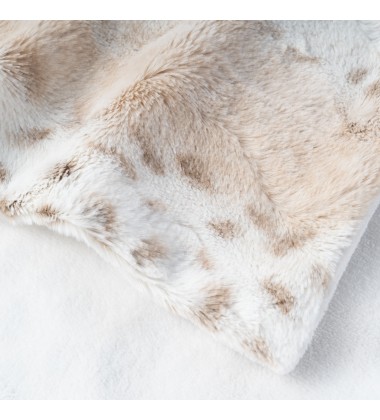 Hot Selling Reversible Super Soft Fuzzy Snow Leopard Print Fake Fur Throw Blanket for winter